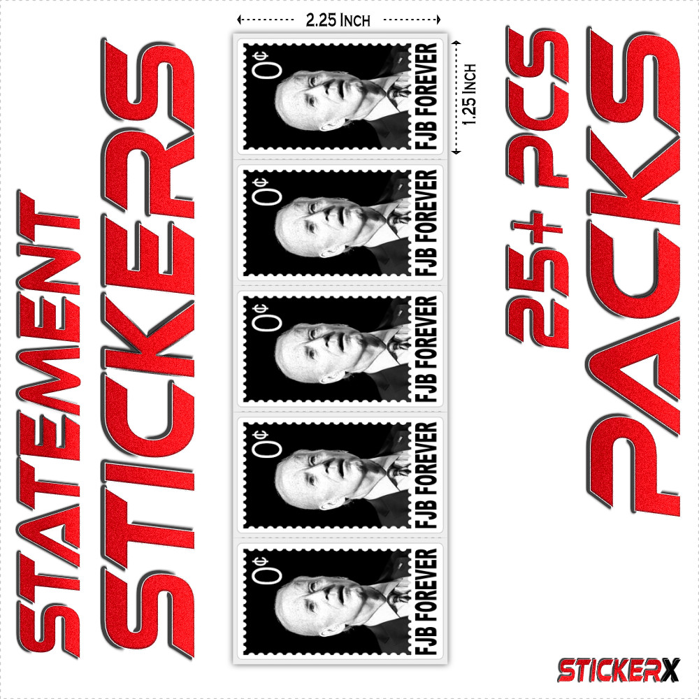 Joe Biden Stamps Zero Cents FJB Forever Parody Funny Bulk Stickers LGB Statement