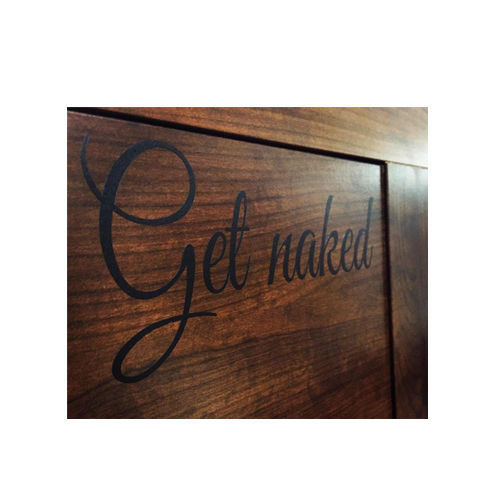 Get Naked Text Bathroom Silhouette for Macbook Laptop Wall Car Window Sticker
