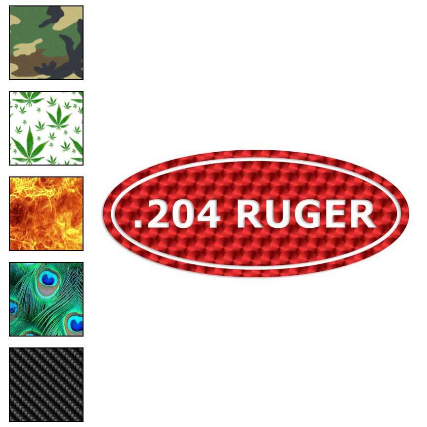 Ammo .204 Ruger, Vinyl Decal Sticker, 40 Patterns & 3 Sizes, #30