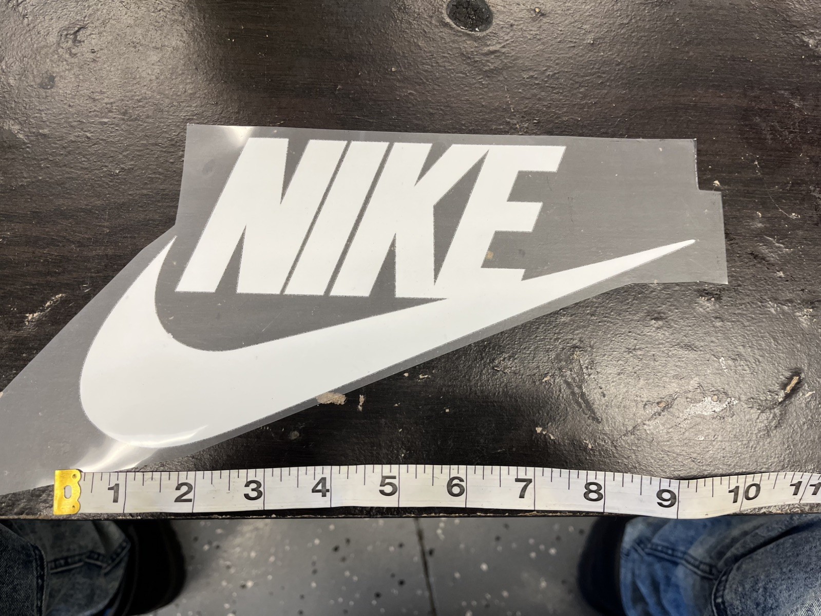 4x Nike Check Swoosh *WHITE* Iron On Vinyl Heat Transfer Decal HTV