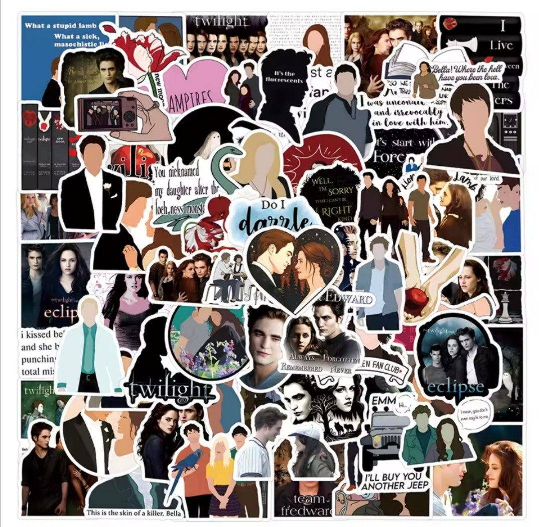 10 PCS Twilight Saga (Unofficial) Movies Books Characters Stickers BRAND NEW