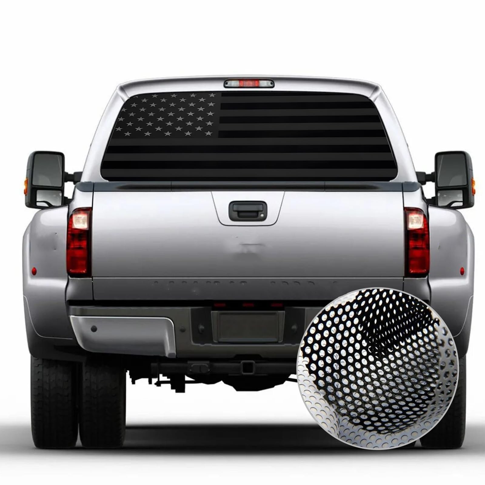 Rear Window Decals for Trucks – 65×22 in Back Window American Flag Decals Fit…