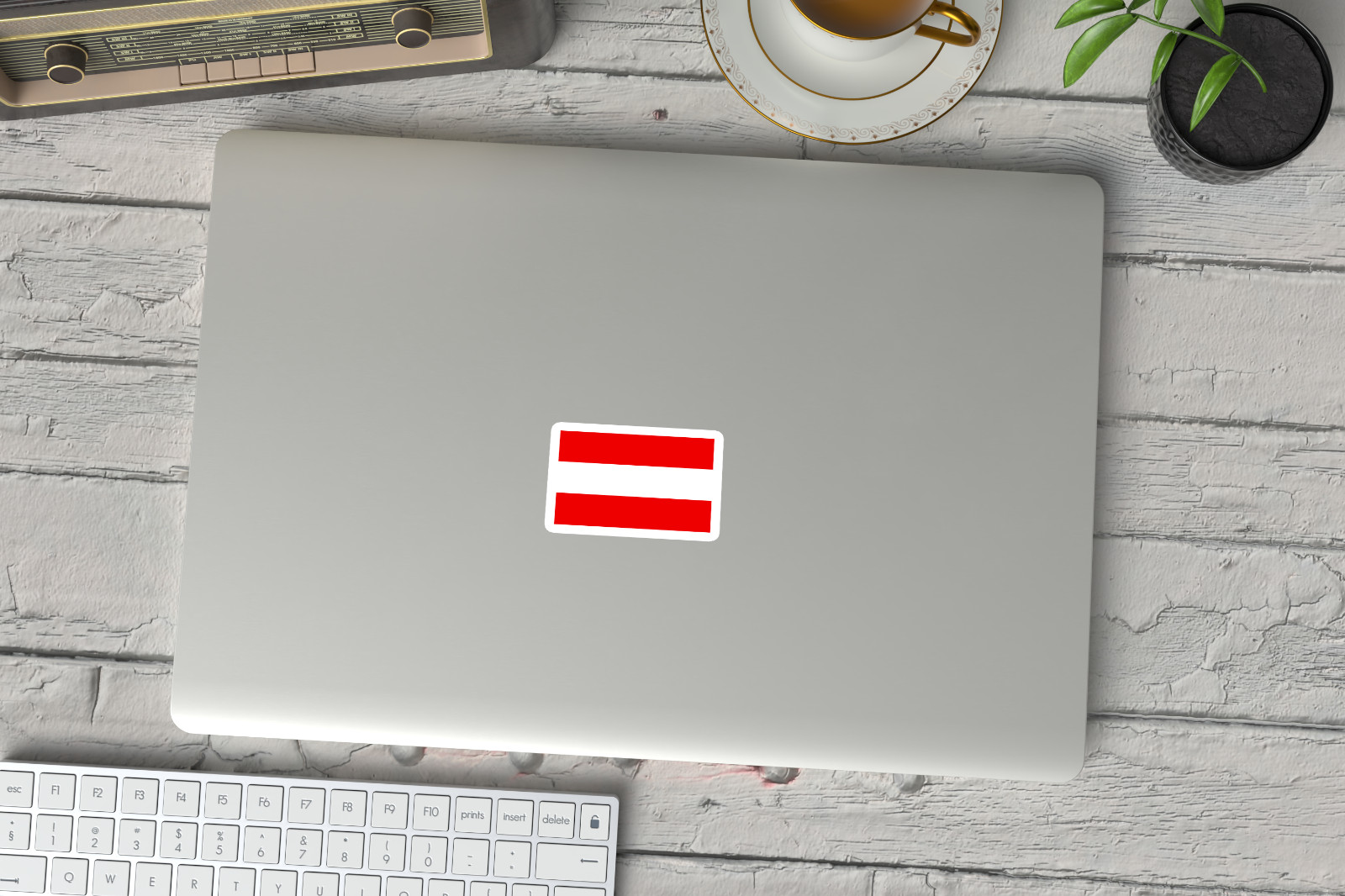 6 Pack Austria Flag Stickers – Durable Vinyl Decals for Cars, Laptops, and More