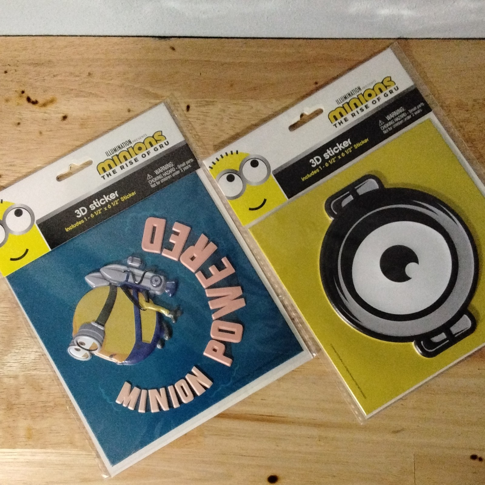 "7" Inkology Minions: The Rise of Gru 3D Effect Sticker 6.5in for Books/Locker