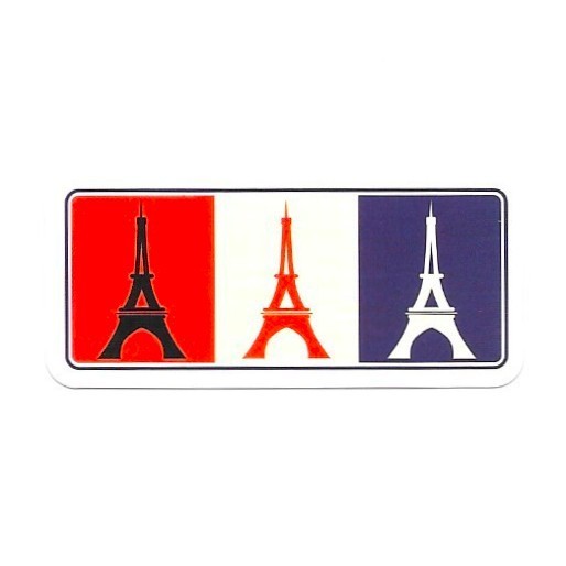 Paris France Eiffel Tower Vinyl Sticker Decal French Flag Laptop Travel Luggage