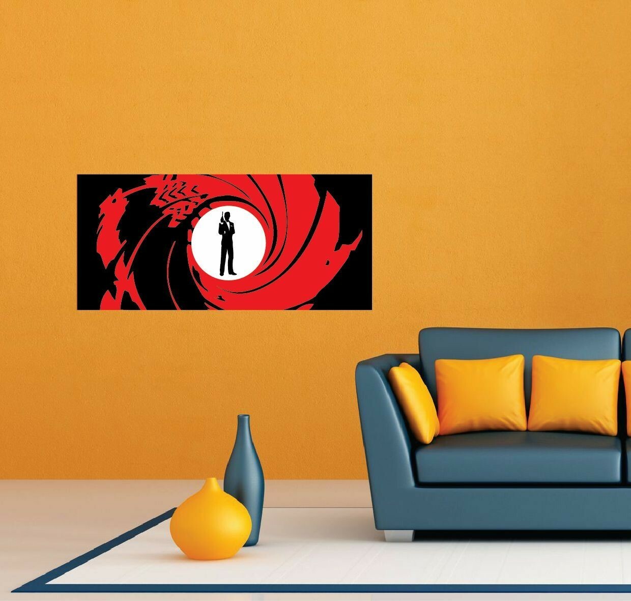 James Bond Agent 007 Room Wall Garage Decor Sticker Decal 25"X12"