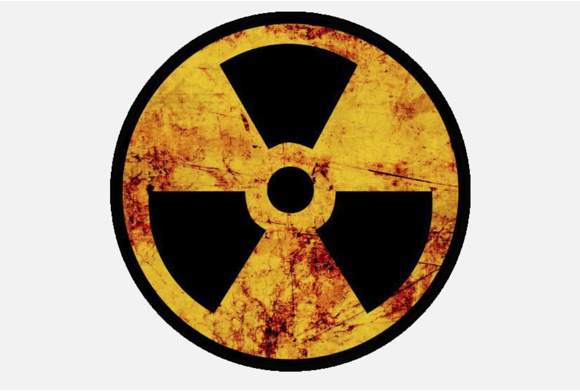 Radioactive Nuclear Radiation Rustic Symbol sticker Logo laptop vinyl decal
