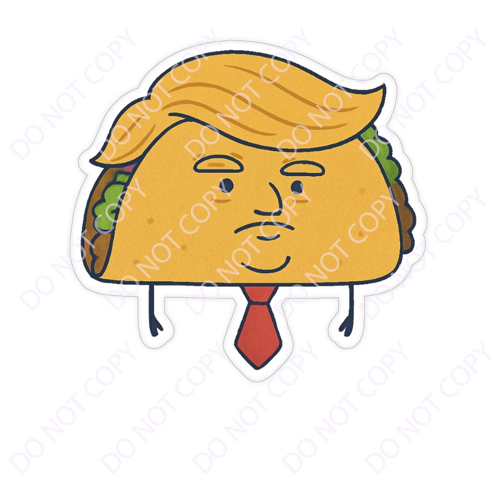 Laminated Vinyl Decal Die Cut Waterproof Sticker – President Donald Trump Taco
