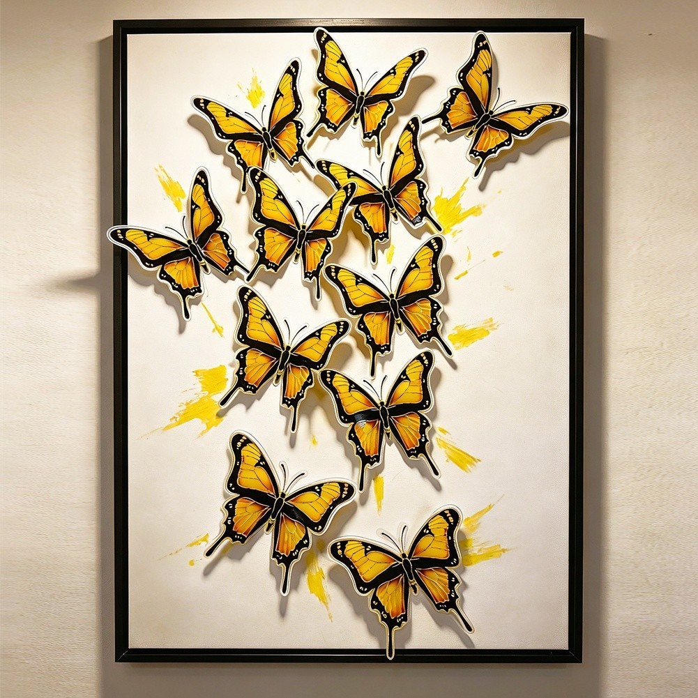 3D Butterfly Decals PVC Waterproof Bright Colors for Home Interior Decor