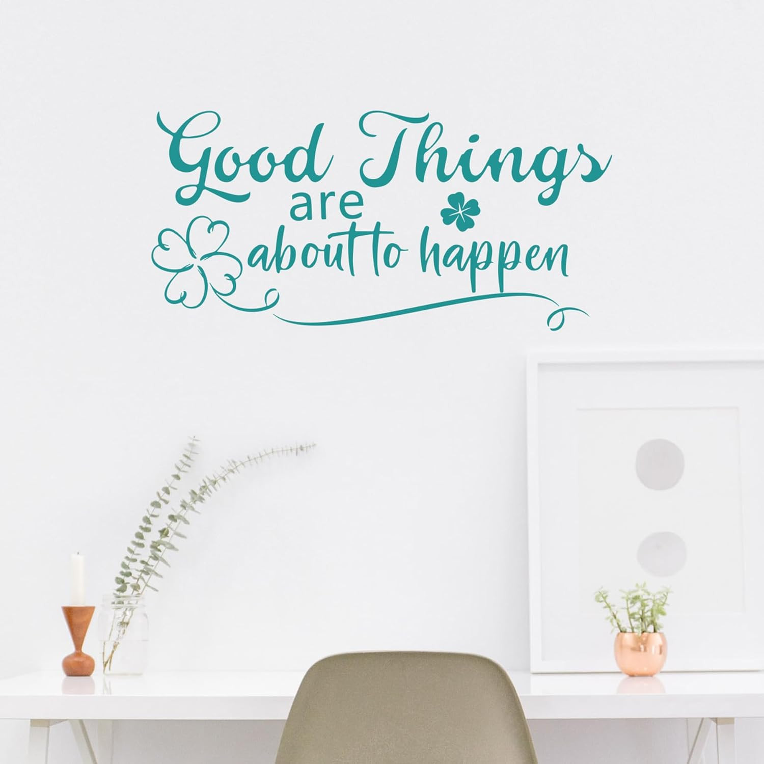 Turquoise Inspirational Wall Decals Motivational Quotes Stickers Teal Wall Decor