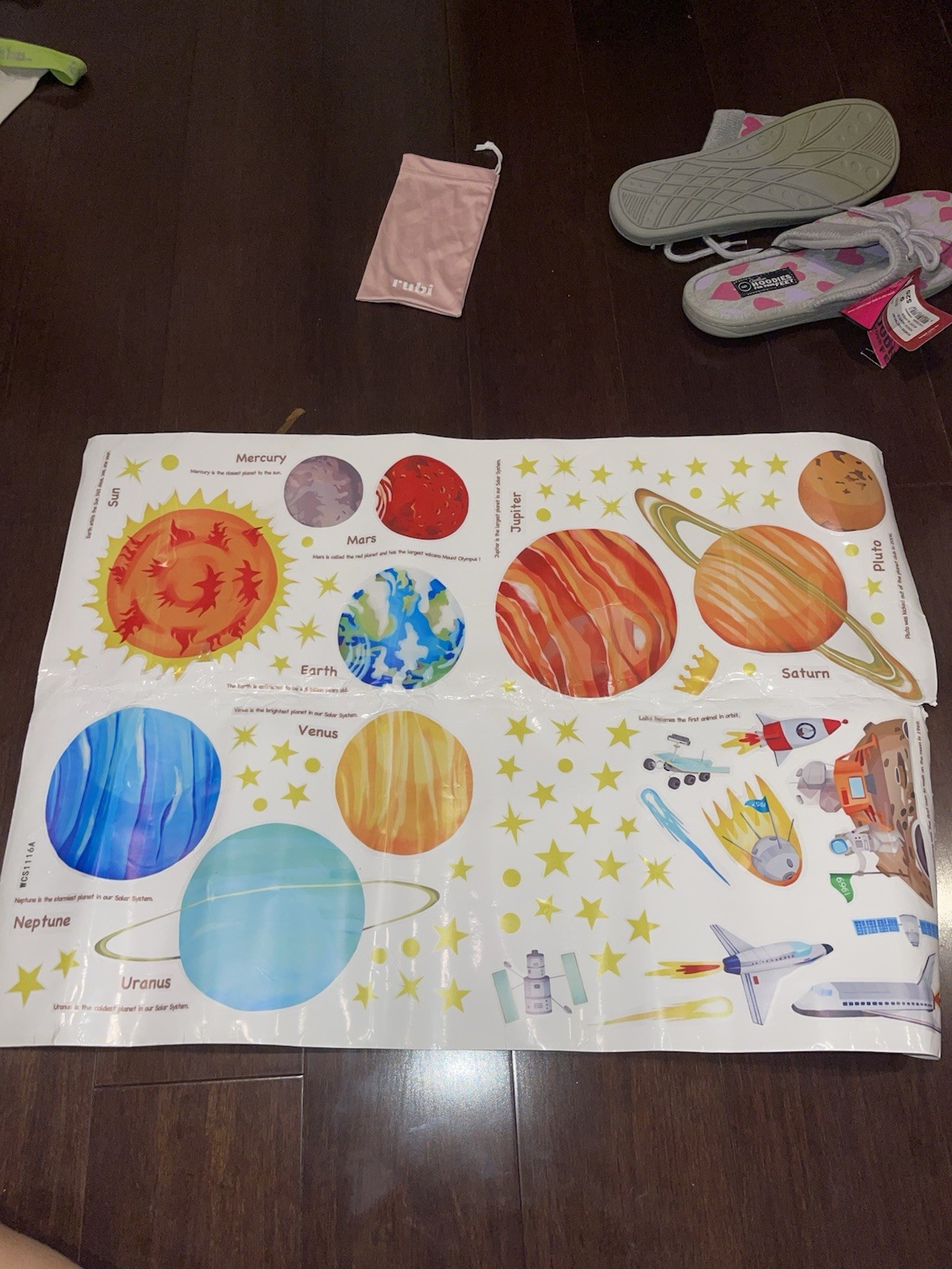 2pcs Solar System Posters Outer Space Poster For Kids Children Boys & Girls