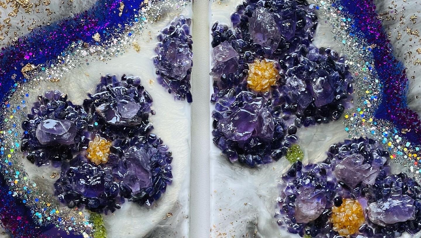 Amethyst Crystals Wall Decor
