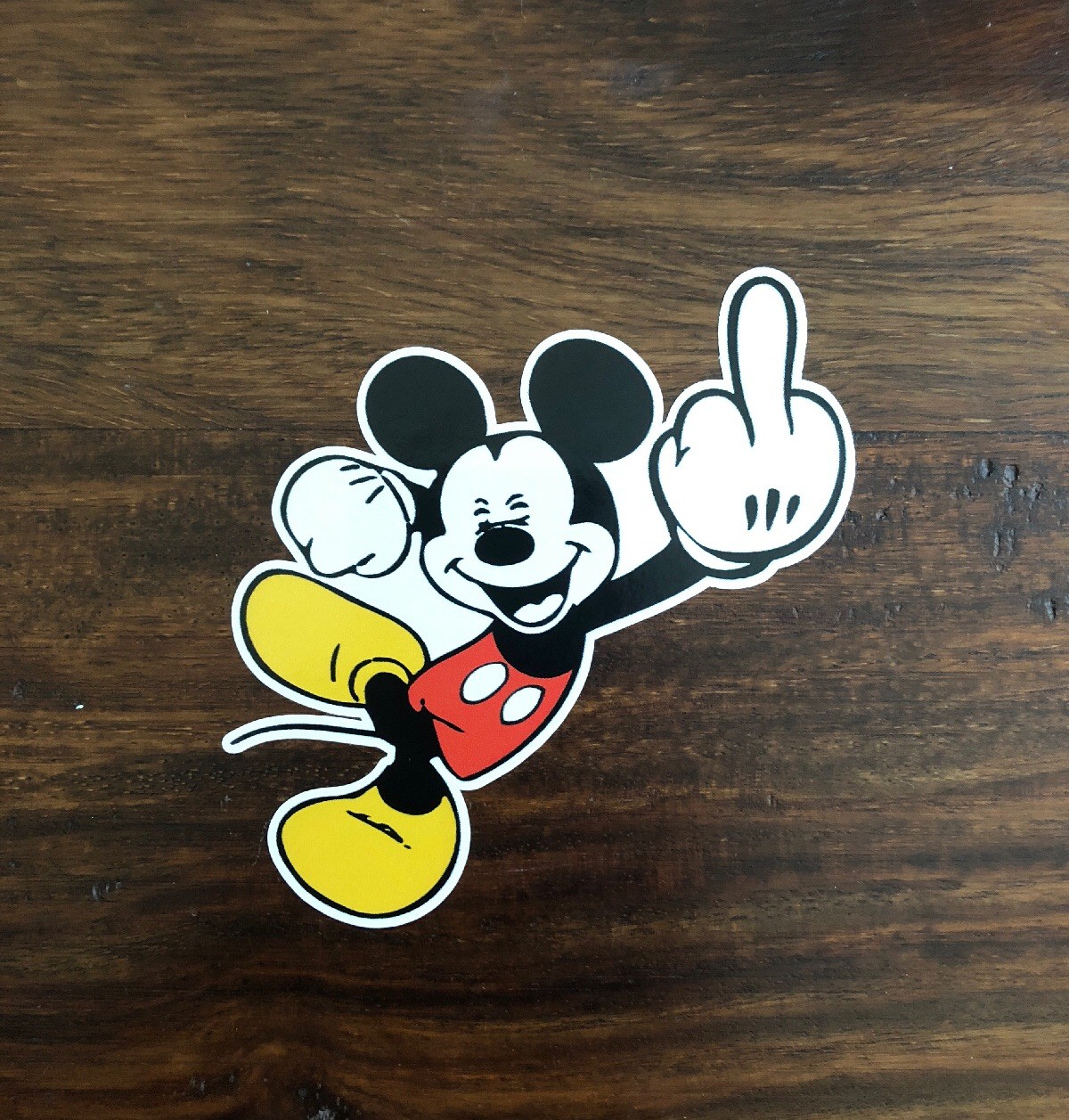 Middlefinger Sticker – Mickey Mouse Sticker