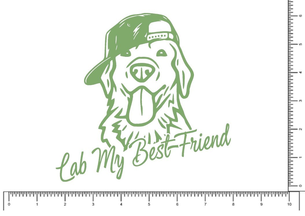 Lab Dog, My Best Friend Vinyl Decal, Waterproof, Durable Outdoor Labrador