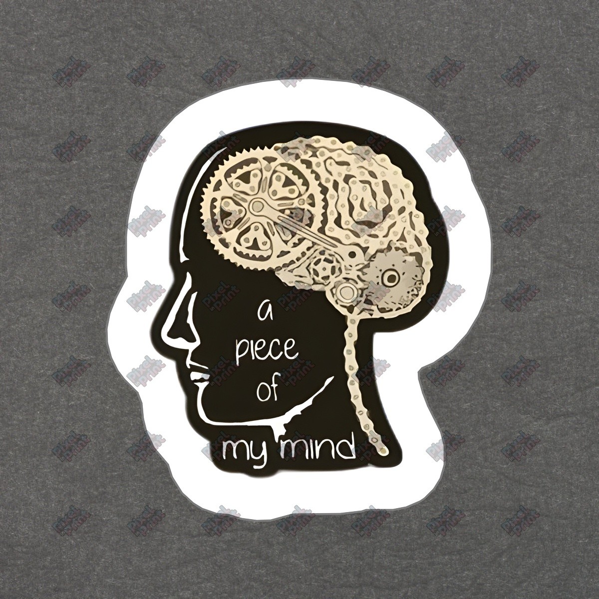 Creative Brain Gears Vinyl Sticker A Piece of My Mind Decal Perfect #932486