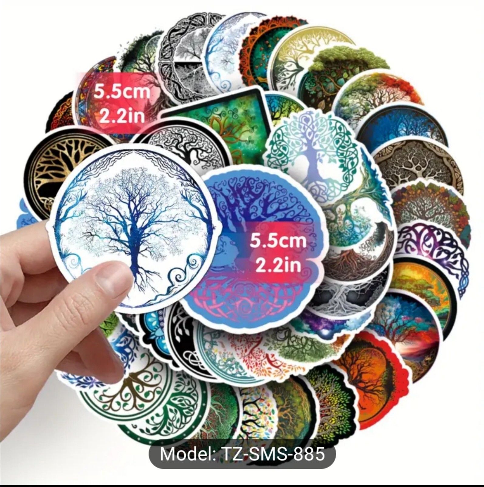 10 PCS Tree of Life Celtic Totem Stickers BRAND NEW