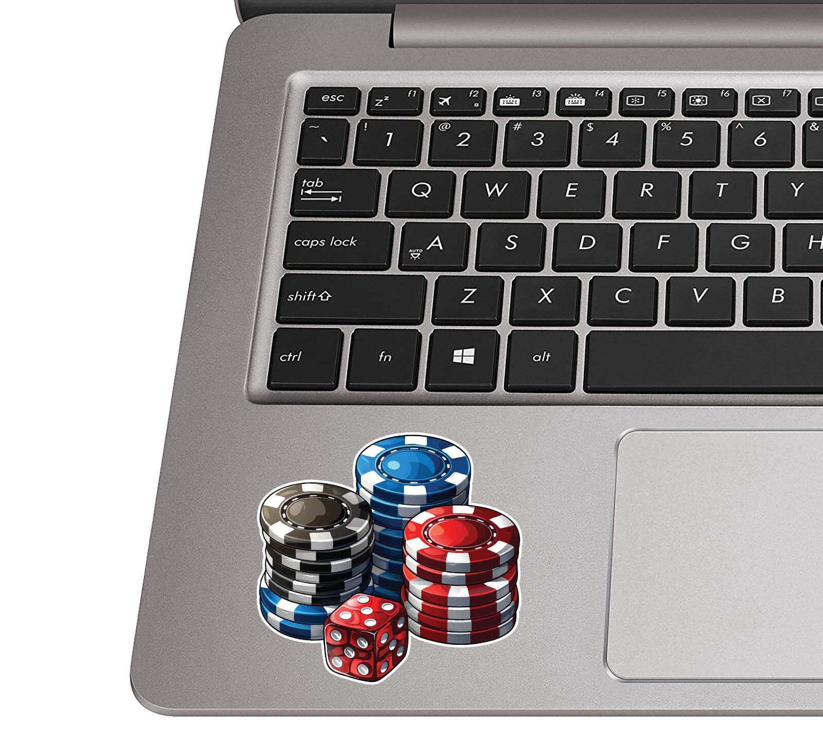 Collectible Decals High Roller Vinyl Sticker for suitcase, Poker Chips Sticker
