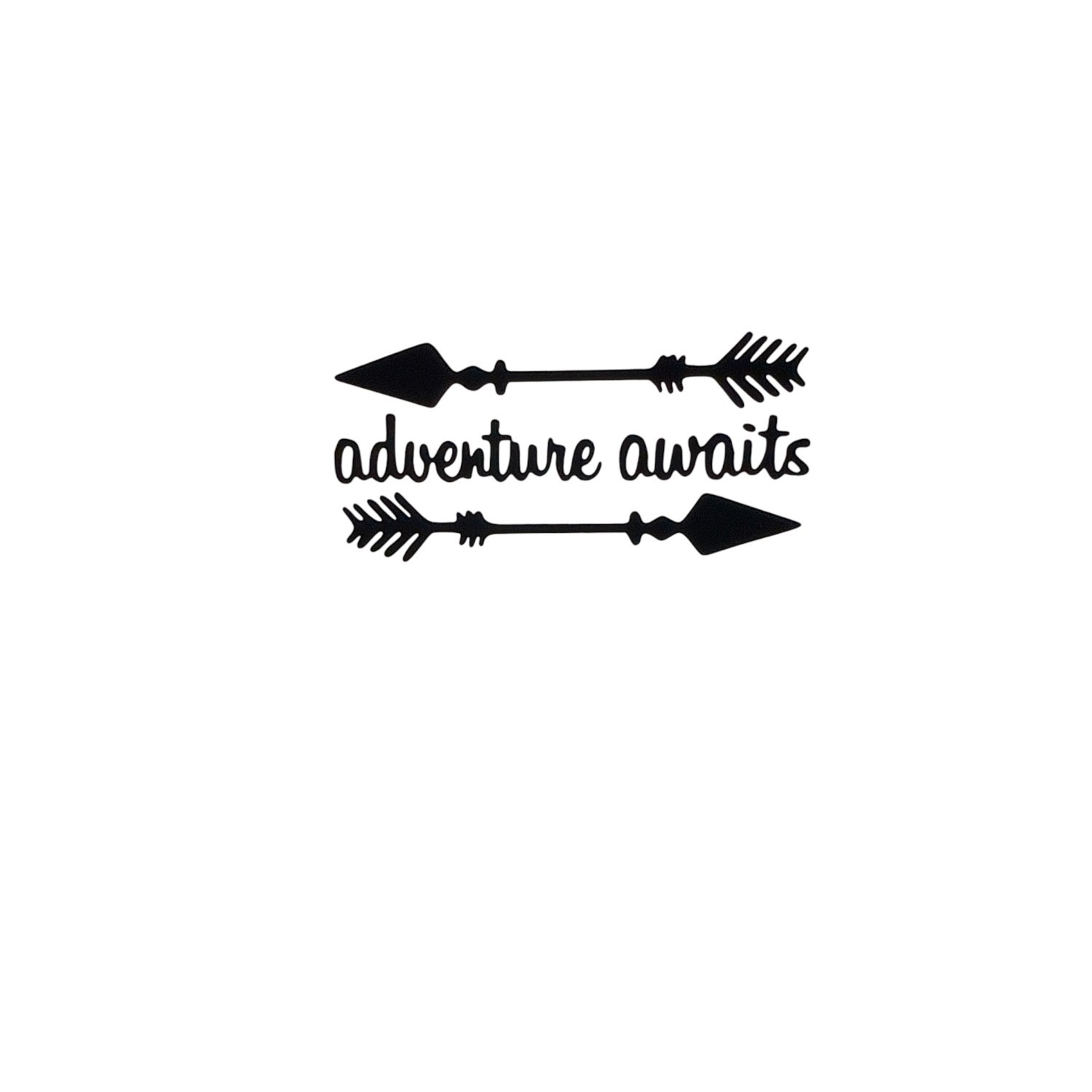 ARROW ADVENTURE AWAITS Vinyl Decal Car Truck Bumper Window most smooth surfaces