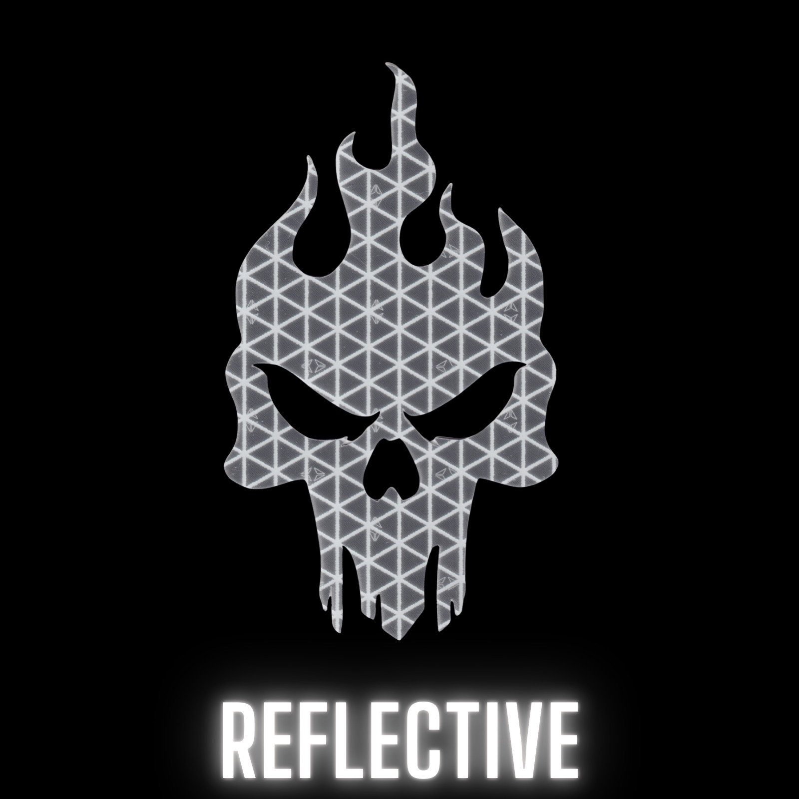 Flaming Skull Reflective Stickers Ghostrider Punisher Reflector Decals
