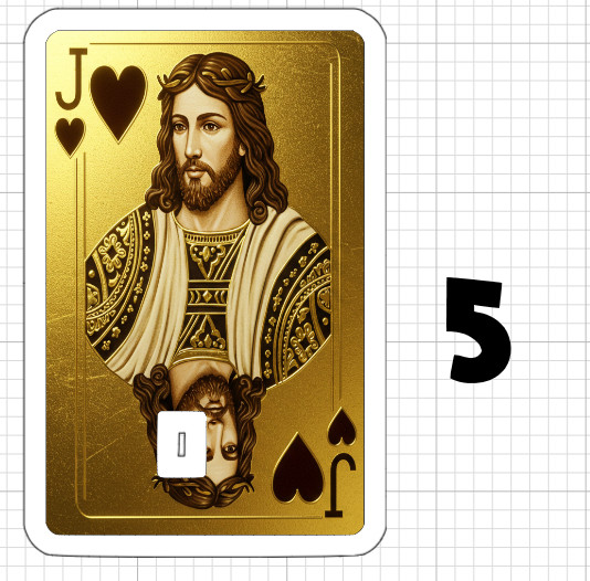 Jesus Gold Playing Card ATM Debit Credit Sticker Skin Christ God Christian King