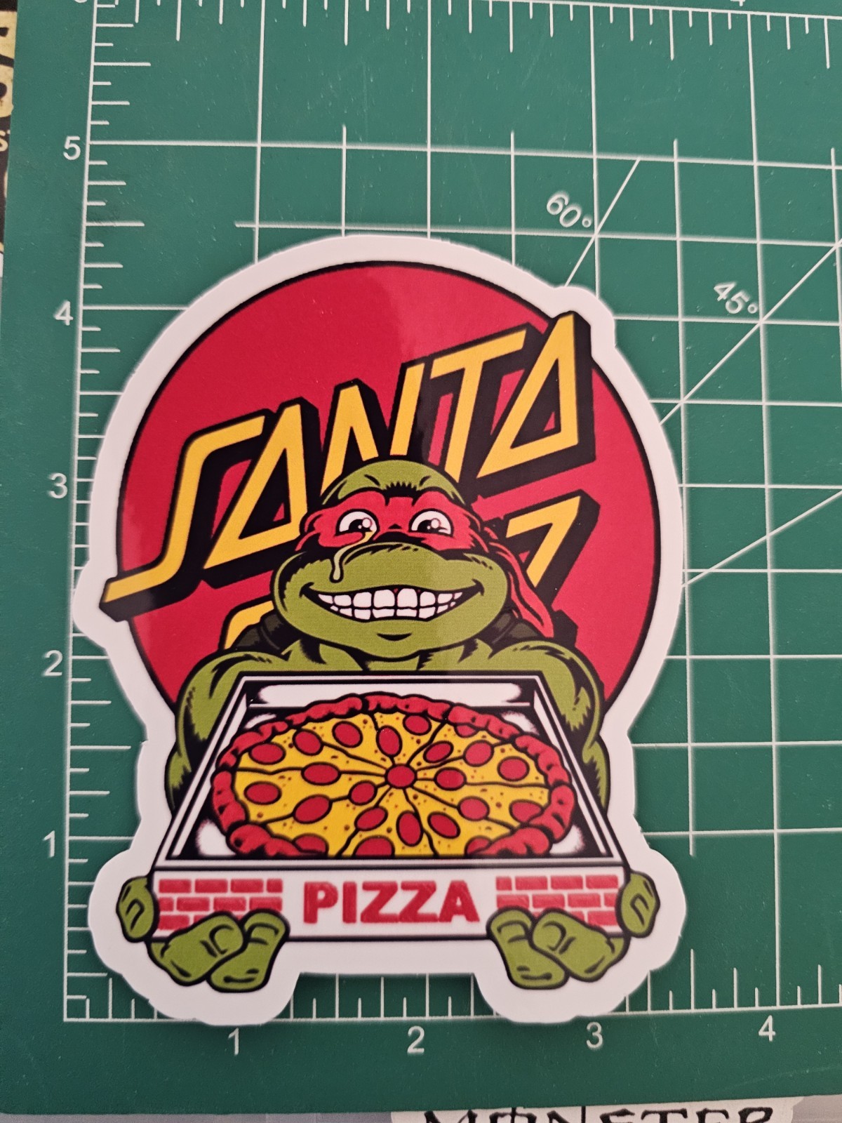 Santa Cruz Ninja Turtle Pizza Sticker