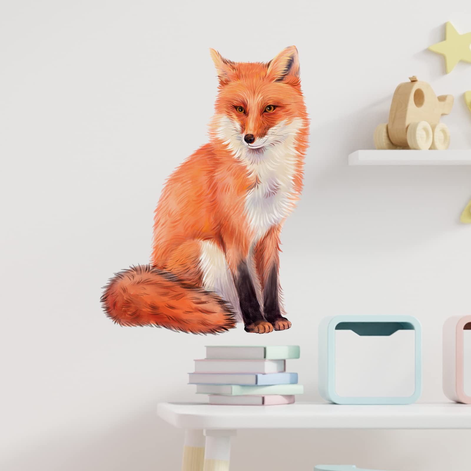 RoyoLam Red Fox Wall Decal Animal Wall Sticker | Removable waterproof peel an…