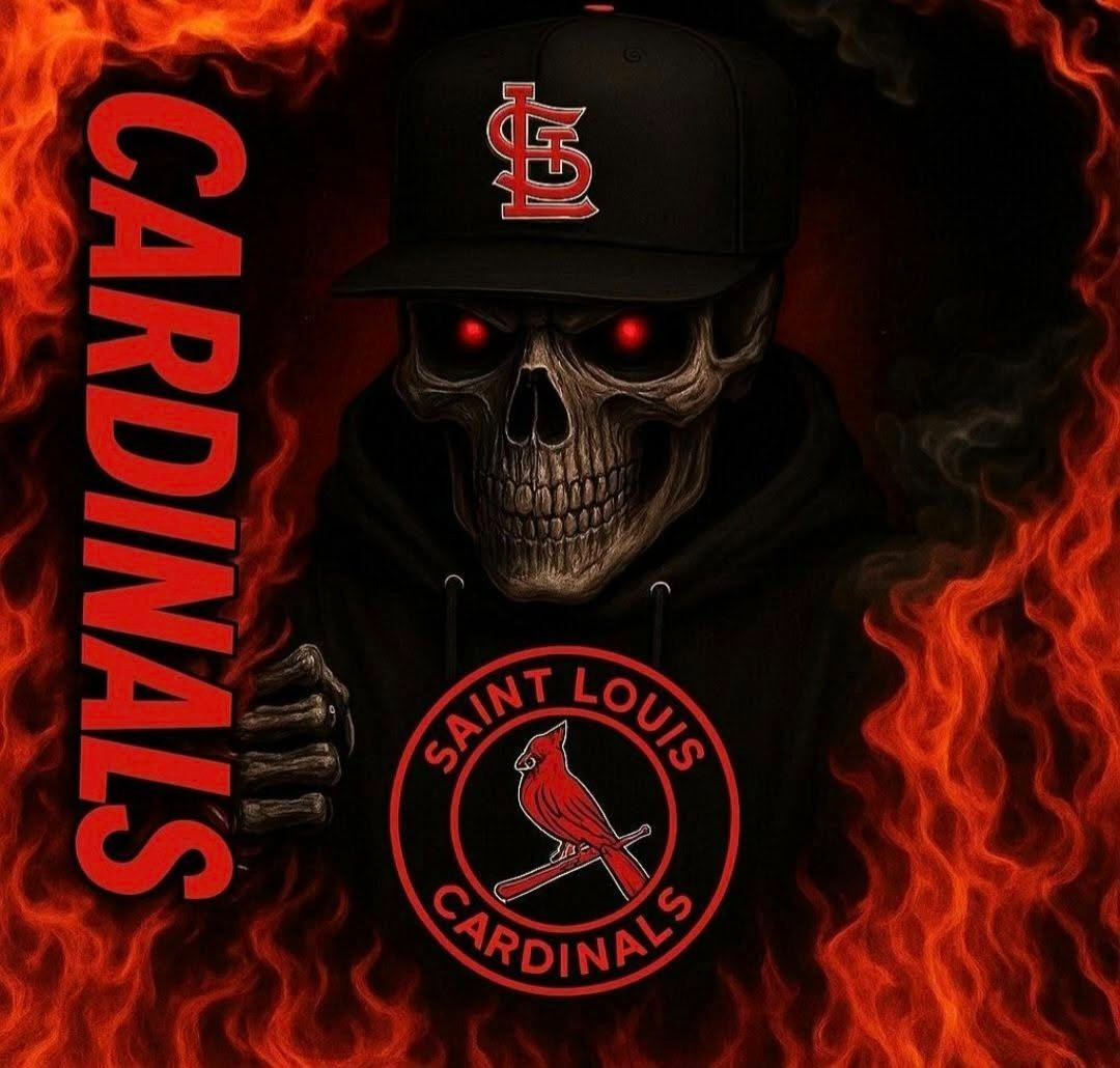 Cardinals Skull Fan Sticker Decal Laptop Wall Mirror Cup Tumblr Locker Bin