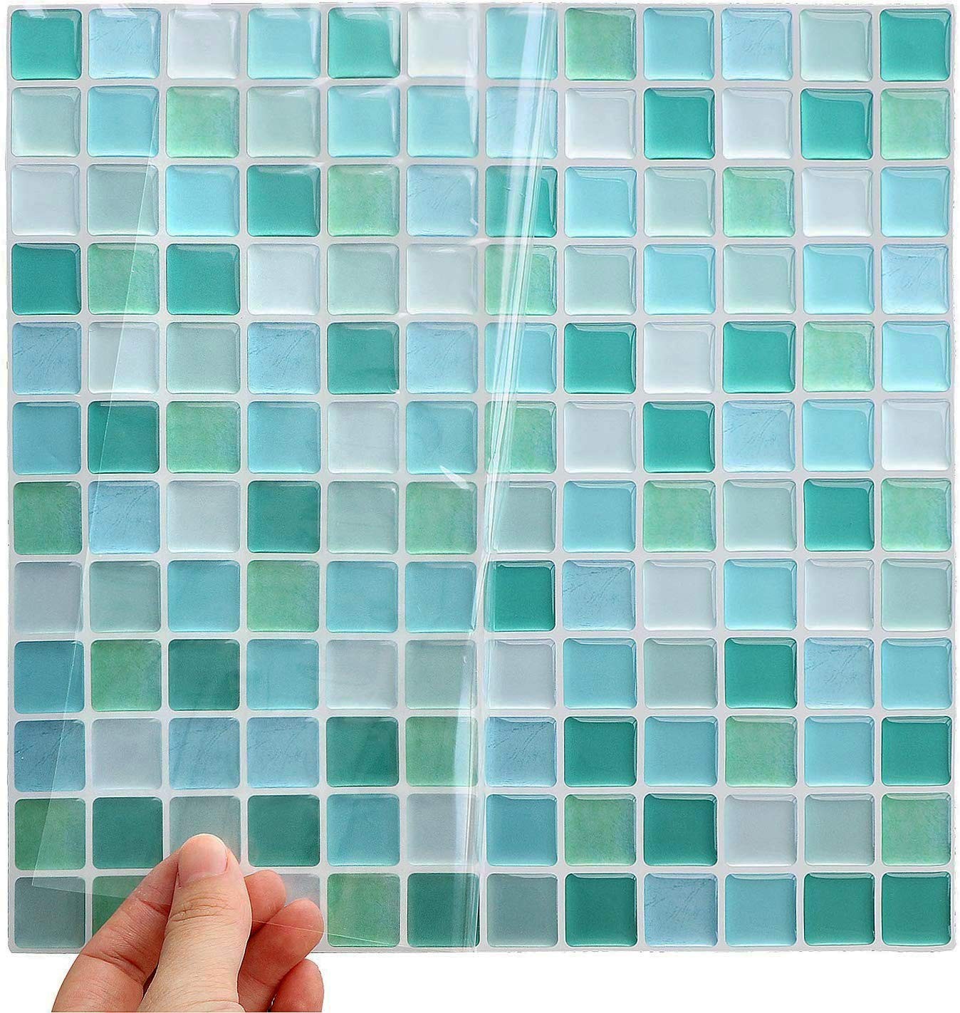 3D Mosaic Sticker Peel and Stick Tile Backsplash Wall for Home Kitchen, Pack …