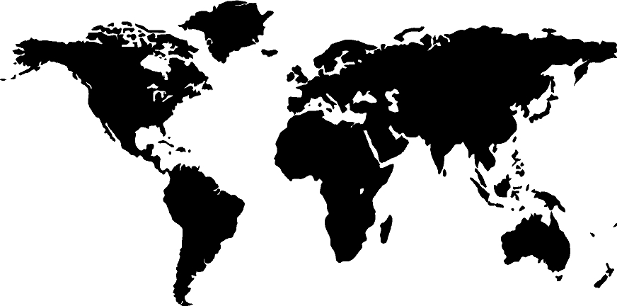Global World Map Atlas Vinyl Decal Home Décor 12" x 24"