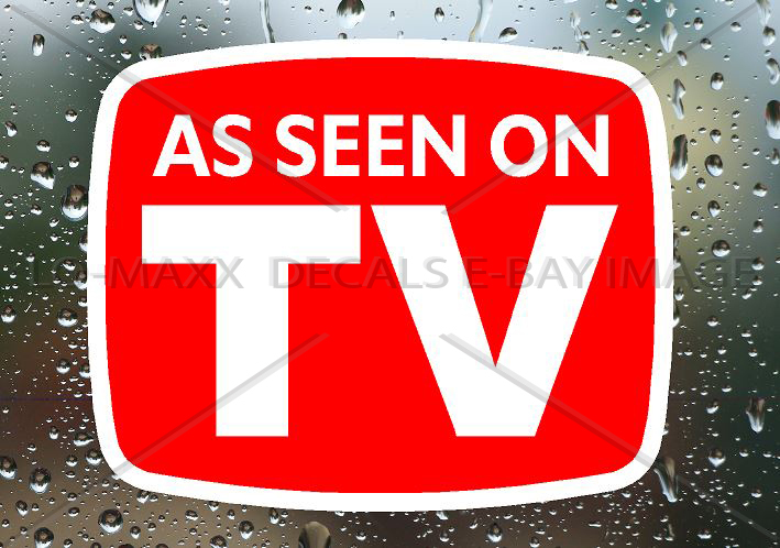 As Seen On TV Car Truck SUV Bumper Glass Various Sizes Printed Vinyl Sticker