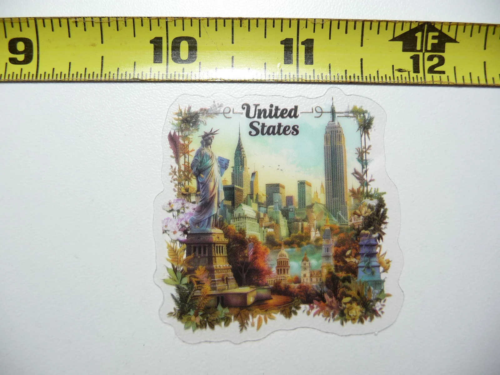 NEW YORK CITY UNITED STATES SMALL STICKER DECAL TRAVEL VIEW SITE COLORFUL VISIT