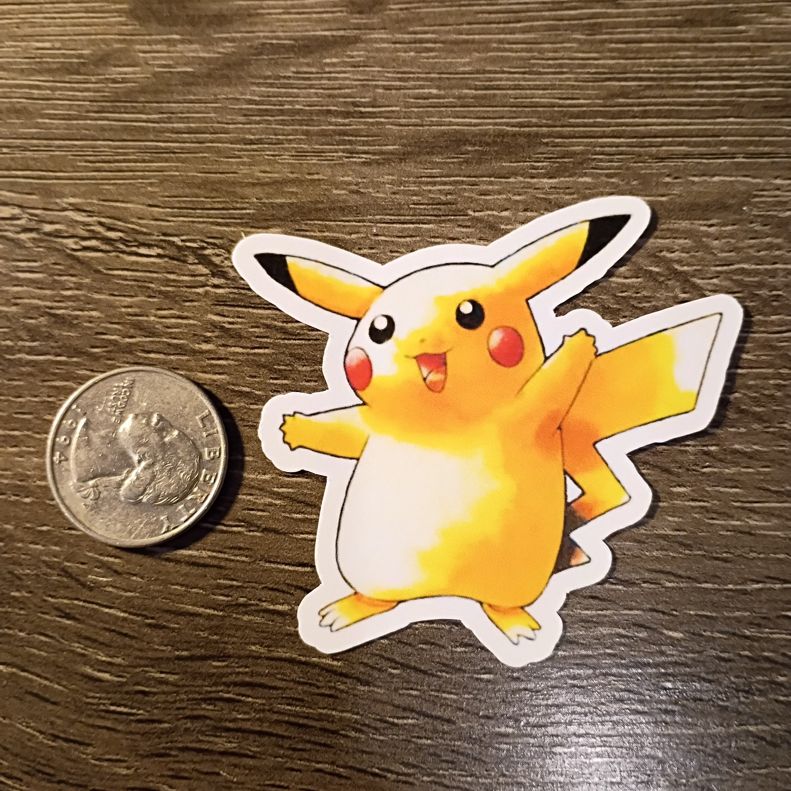 Pikachu Stickers – Lot of 6 – Vinyl, Waterproof, Die-cut – Original Artwork