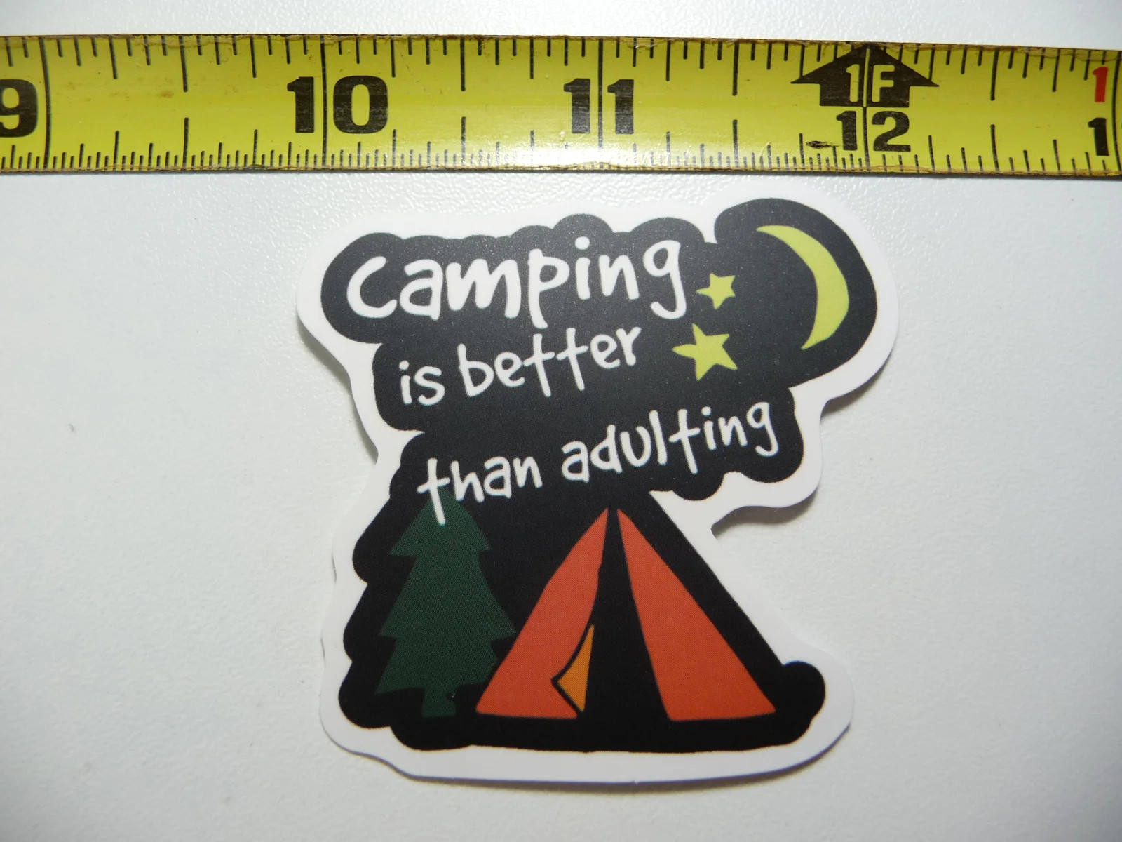 CAMPING BETTER ADULTING SMALL STICKER DECAL HIKING CAMPING WOODS NATURE HIKE