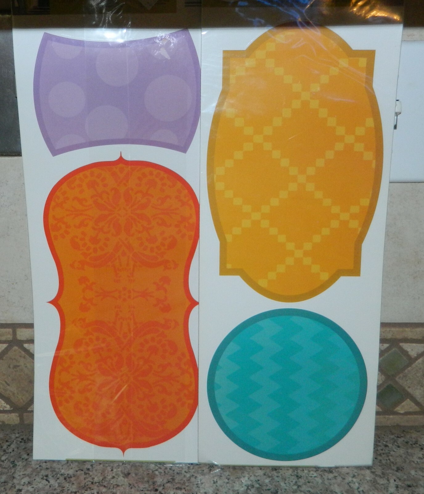 BREWSTER Removable DRY ERASE Shape Wall Stickers Peel & Stick NEW