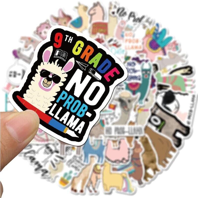 LLAMA & ALPACA Waterproof Stickers [A] NoProb-LLAMA Removable Vinyl Laptop Decal