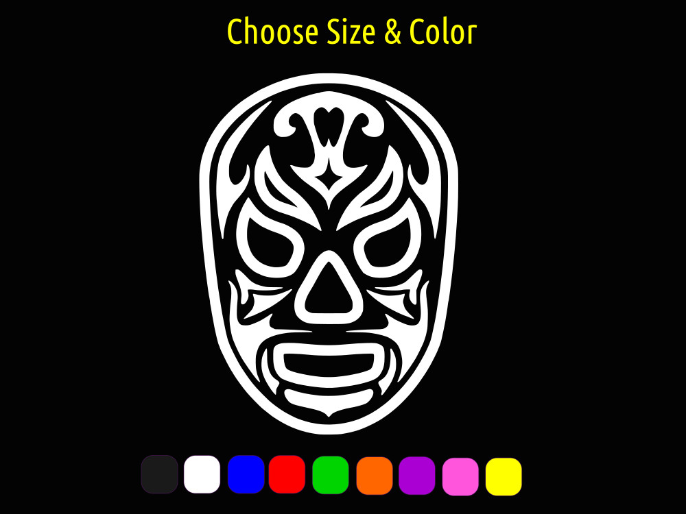 LUCHA MASK Mexico CMLL Pro Wrestling Window Vinyl Sticker CHOOSE SIZE COLOR