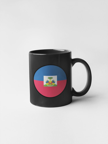 Haiti Flag Circle Sticker Decal