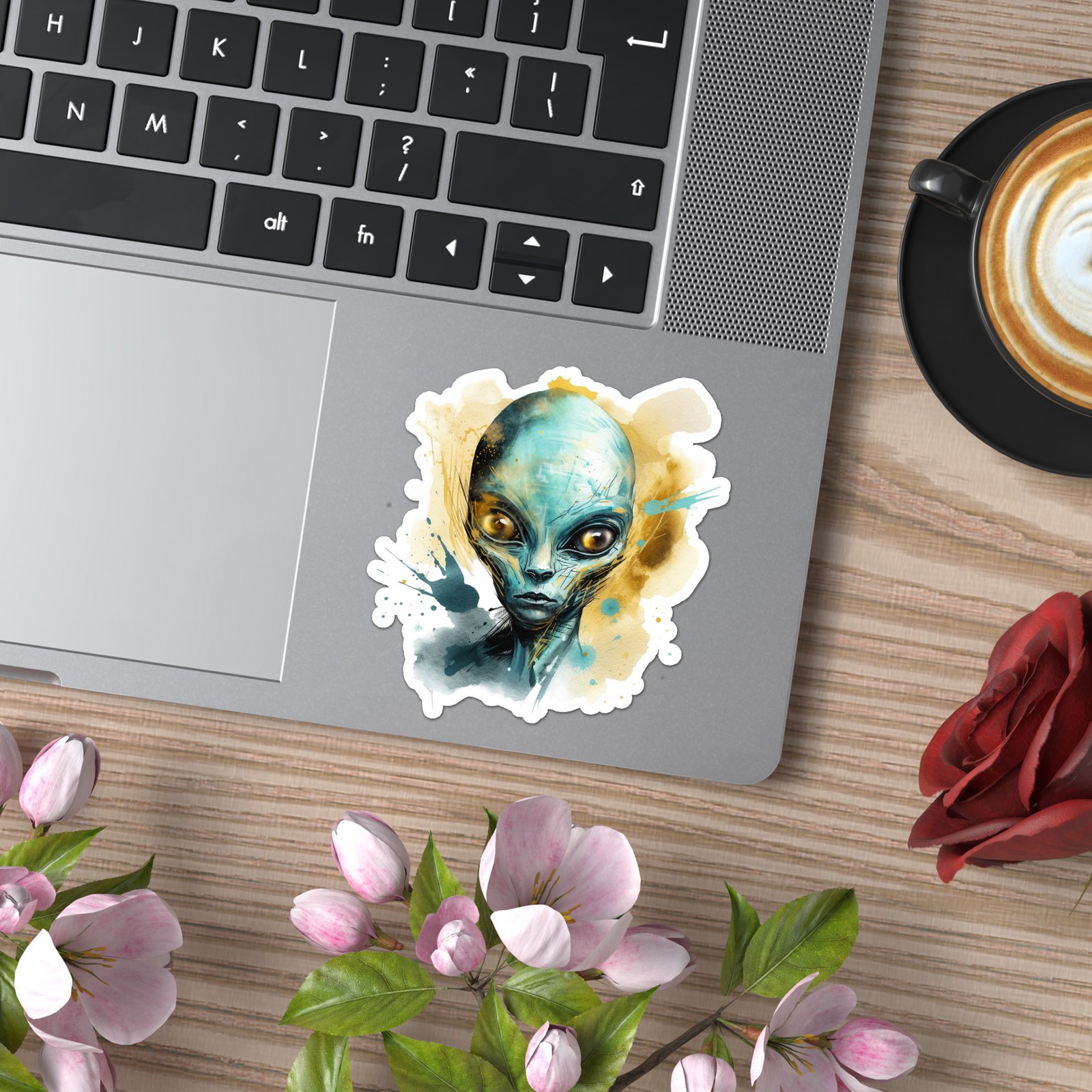 Alien UFO – Vinyl Decal Sticker – Car Window Laptop – ebn9493