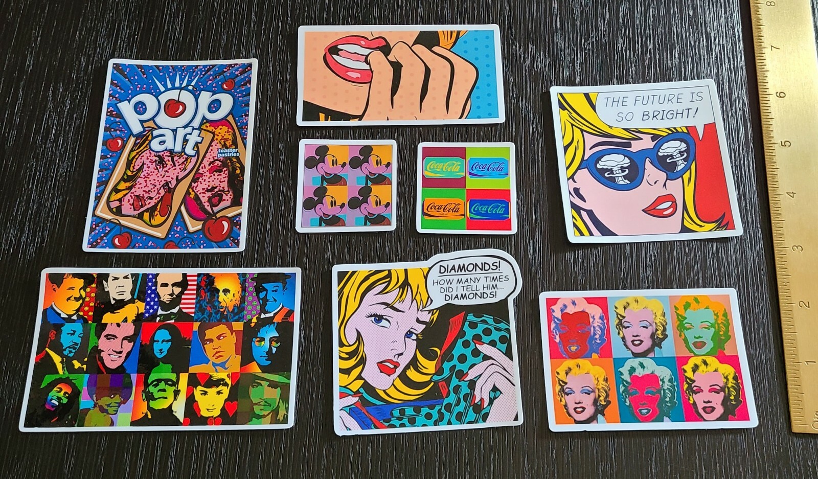 Comic Pop Art 8 Sticker Pack HD High Gloss Vinyl *Free Shipping*