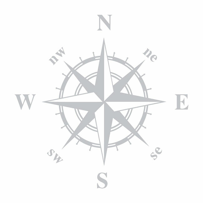 Compass Navigation Automotive Die Cut Decal Multi colors Oracal 651 brand & more