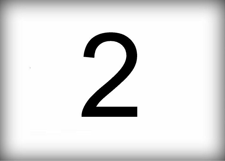 Number 2 (TWO) Vinyl Decals -50 in Set