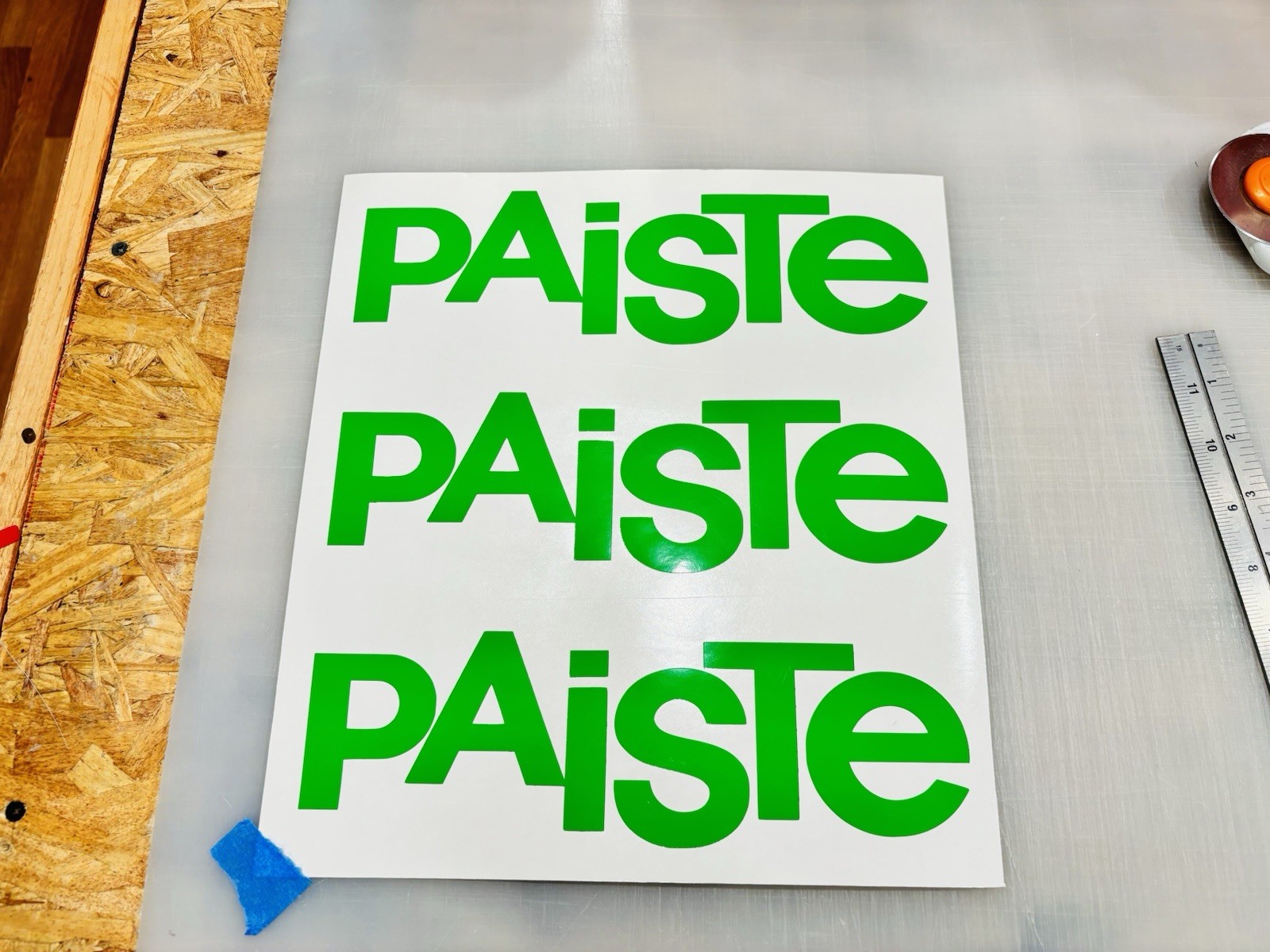TWO Drum Brand Logo w/Text Die Cut Vinyl Decals Won’t Stick To Coated Heads
