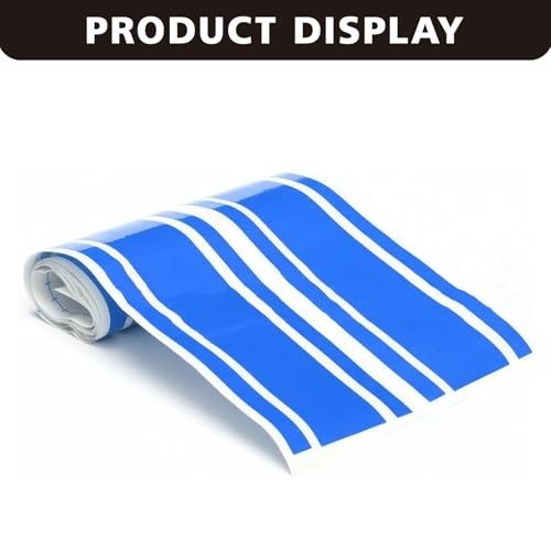 Car Hood Decal Stickers – Sports Fashion Racing Stripe – Blue – 2 PCS – Blue