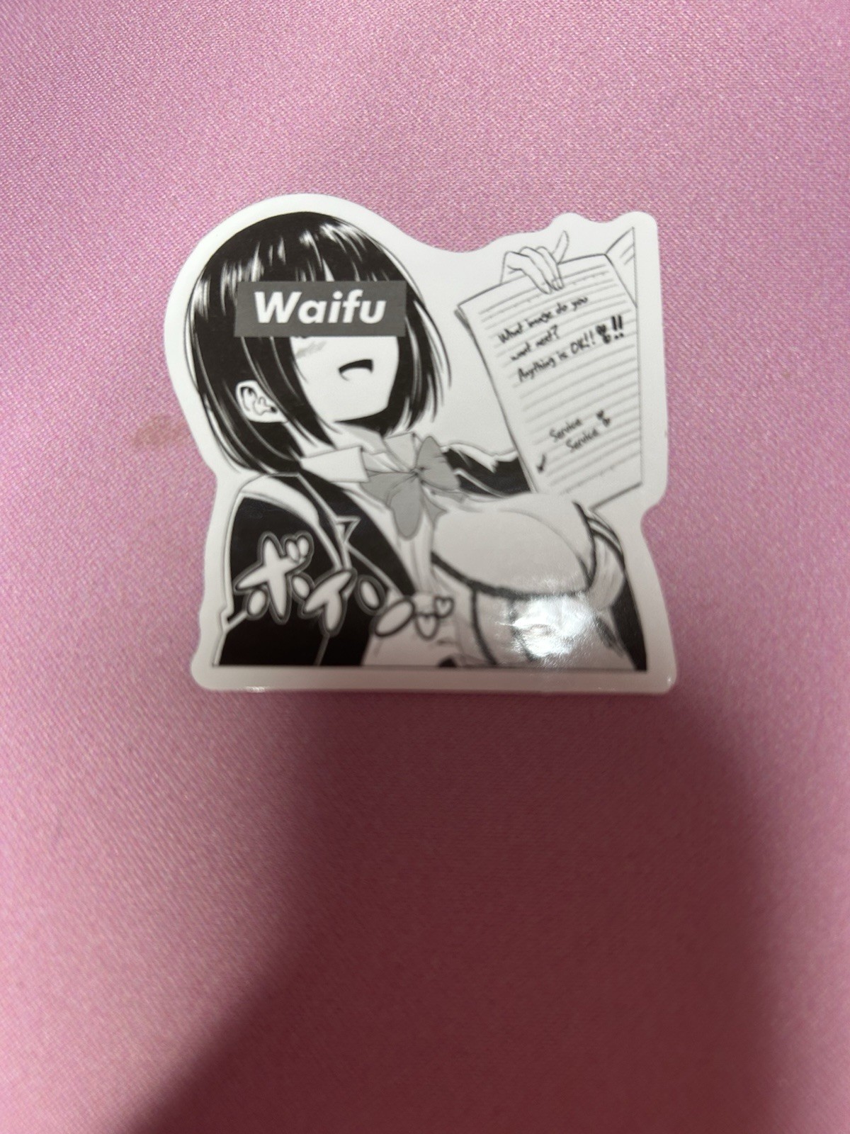 black and white waifu lewd fantasy girls stickers #12