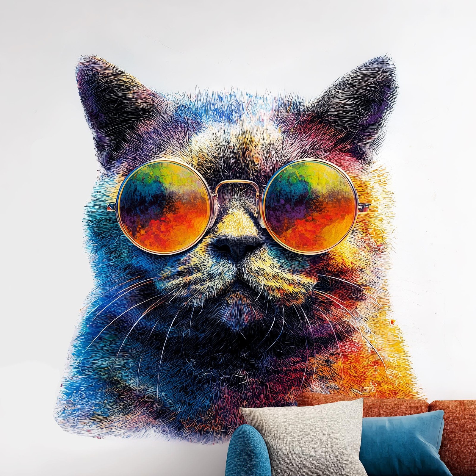 Cool Cat Wall Decal | Cat with Sunglasses Sticker