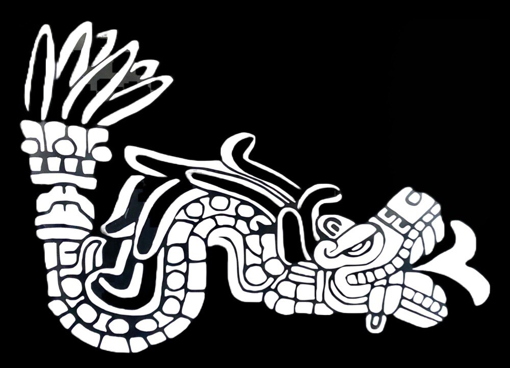 Quetzalcoatl, Serpiente Emplumada, Sticker, Decal Permanent Vinyl, Mexico, Aztec