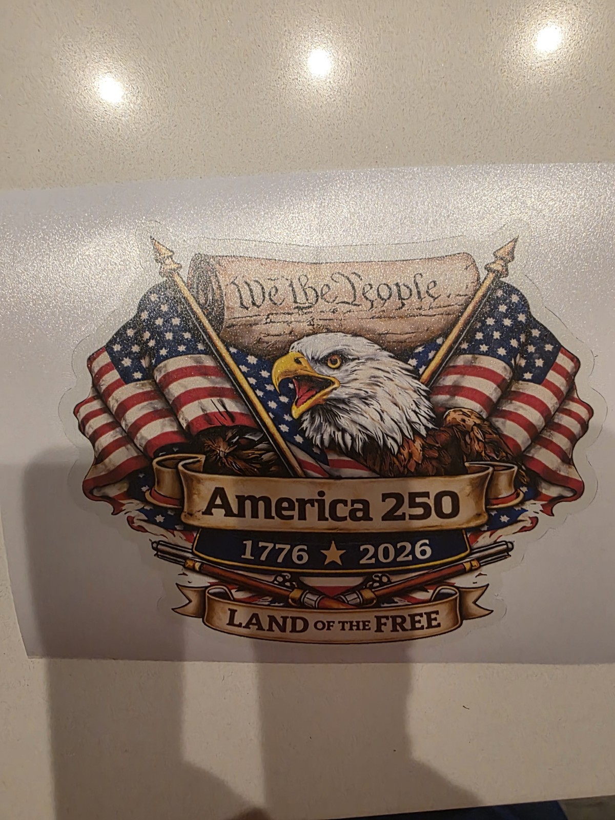 America 250 Adhesive Sticker | 1776–2026 Patriotic Decal | America’s 250 Years