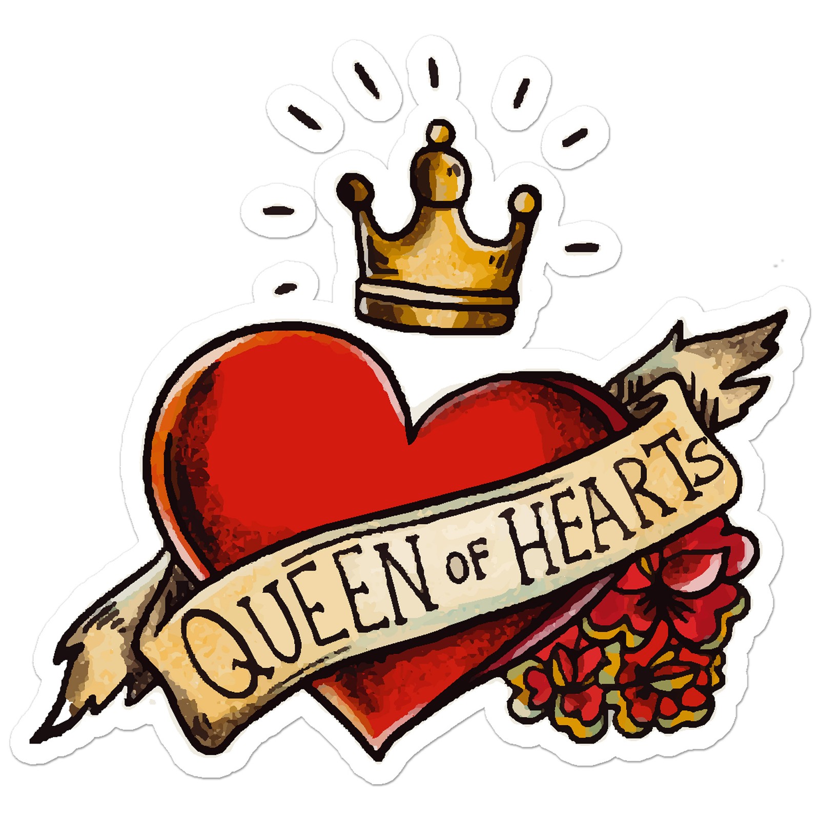Queen Of Hearts – Vinyl Decal Sticker – Car Window Laptop – ebn7765