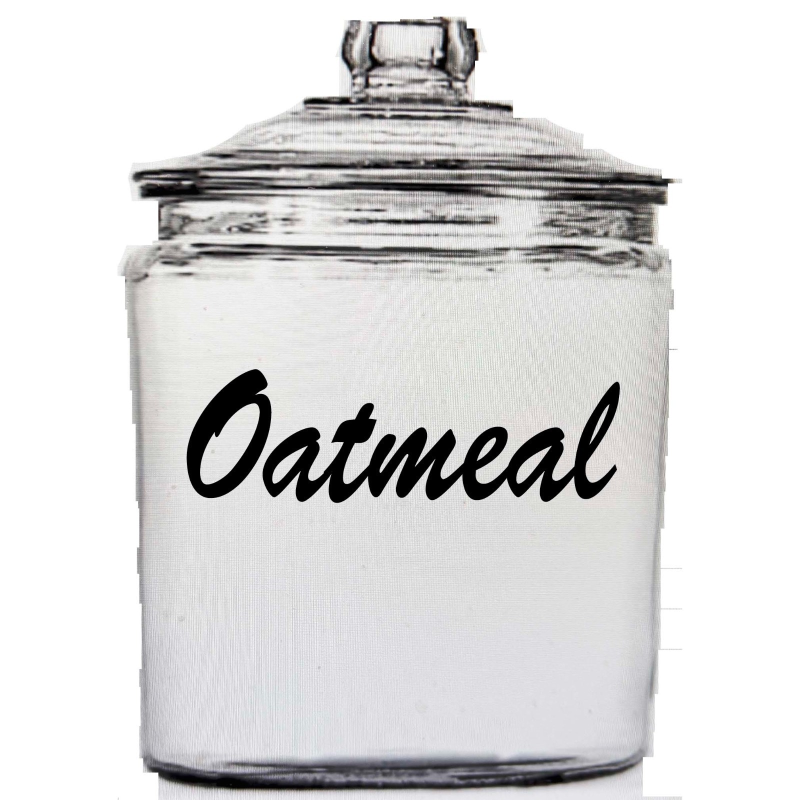 Oatmeal label canister jars storage custom Pantry kitchen organization vinyl