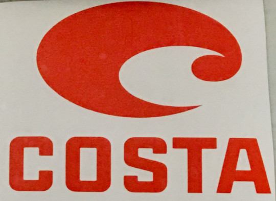 Costa Del Mar with Writing -Decal Logo Sticker